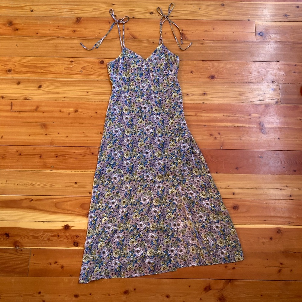 Floral Spaghetti Strap Maxi Dress